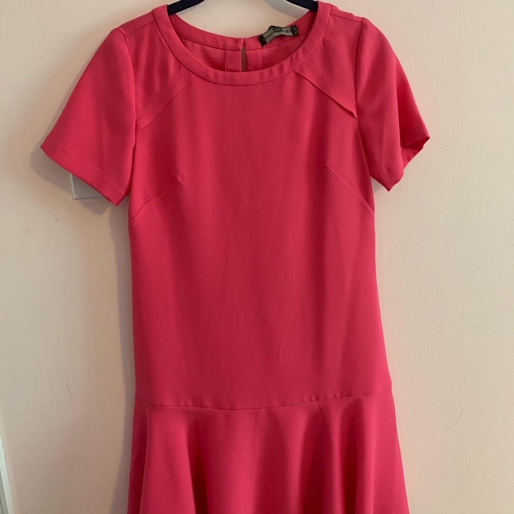 Pink peplum dress